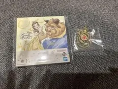 ディズニー　一番くじ　美女と野獣 ミニキャンバスボード　チャーム