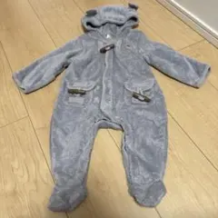 babyGAP フード付きグレーロンパース