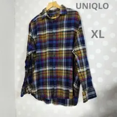 UNIQLO ユニクロ フランネル シャツ XL 綿100% ネルシャツ