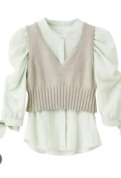 ニットベスト シャツ