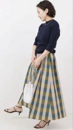 美品　イエナ　チェックスカート　34サイズのサムネイル