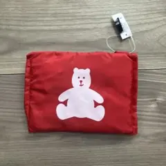 GAP 赤色 エコバッグ クマのイラスト付き　新品・未使用品のサムネイル