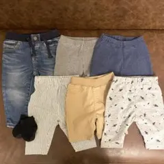 GAP 西松屋　ユニクロ　パンツ　レギンス　6点セット　80センチ　ベビーキッズ