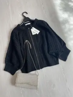13000円新品♡スコットクラブ購入 ブラックスパンコール付き ニット