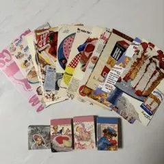 レトロ ポストカード メモ帳 紙ものセット ヴィンテージ コラージュ