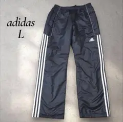 adidas ジャージパンツ L 黒 ストライプ