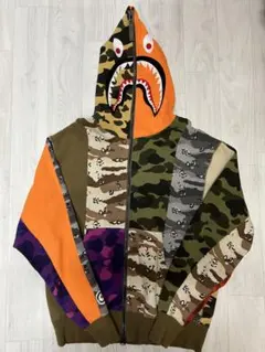 s*e様 BAPE NEW MULTI CAMO SHARK ZIP HOODI - メルカリ