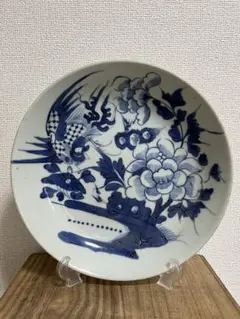 古伊万里 金彩 色絵 染付 鶏 六寸皿 江戸時代 骨董 アンティーク 金継ぎ 古伊万里 金彩 色絵 染付 鶏 六寸皿 江戸時代 骨董 アンティーク 金