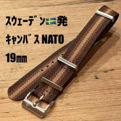 【新品】スウェーデン発 キャンバス NATOストラップ トロピカル 19㎜