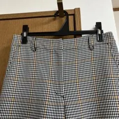 チェック柄ワイドパンツ　サイズ40