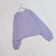 【COLZA】カーディガン (M) ボタン ボリュームスリーブ ゆったり 紫