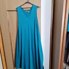 ターコイズ ロングワンピース