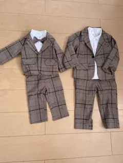 シーイン　2着セット　チェック柄 フォーマルスーツ3歳　1歳