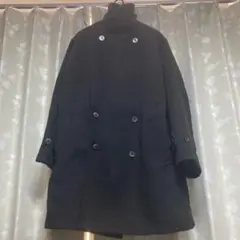 ブラック ダブルブレスト チェスターコート