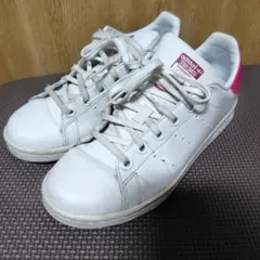adidas ホワイト/ピンク スニーカー STAN SMITH