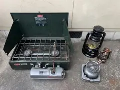Coleman ツーバーナーコンロ シングルバーナー コンロ　ランタン付きセットのサムネイル