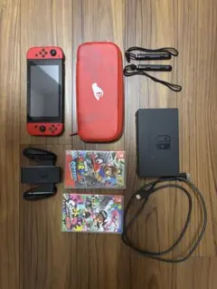 【限定モデル・美品】Switch マリオオデッセイ版本体+周辺機器+カセット2個
