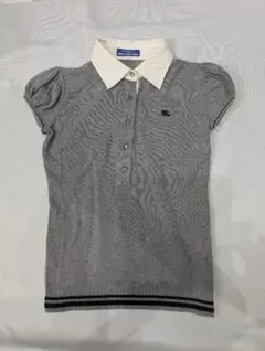バーバリーブルーレーベル● グレー カットソーニット 半袖　38サイズМ