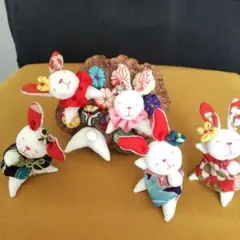 ちりめん細工 ハスの実で遊ぼ うさぎさんいっぱい ②