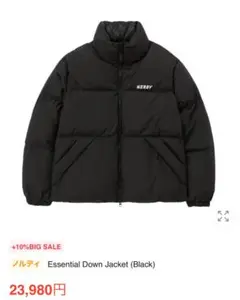 NERDY Essential Down Jacket (Black) Mサイズ