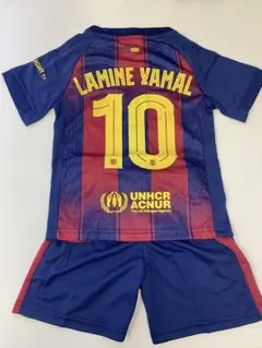 120cmバルセロナ新モデル　ヤマル　子供サッカーユニフォーム