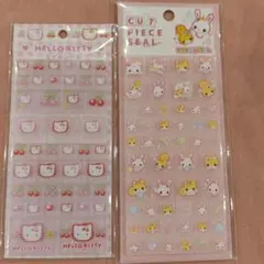 訳ありハローキティ、フワフワらびちゃんタイルシールセット