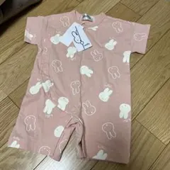 ミッフィー 半袖カバーオール80サイズ ピンク新品未使用