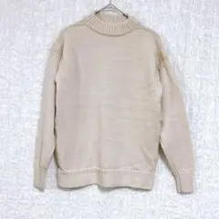 3328 UNIQLO U ハイネックセーター　ウール100%ベージュ　メンズS