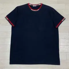 人気★ モンクレール　レタリング　L ネイビー　Tシャツ　国内正規品 5S427