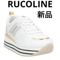 新品　RUCOLINE スニーカー ホワイト ゴールド 厚底のサムネイル