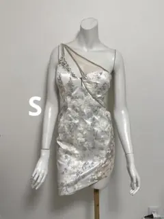 ROBE de FLEURSローブドフルール・ドレス白レースラメドレス