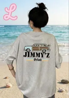 JIMMY'Z Orion 半袖Tシャツ グレー　L オリオンビール　レディース