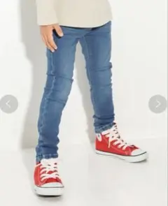 【美品】ブランシェス プレミアムストレッチ デニムロングパンツ 120 ジーンズ