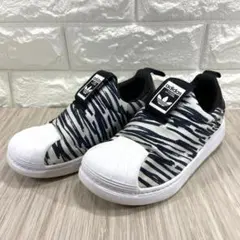 adidasスリッポン キッズ スニーカー 18cm ゼブラ柄 アディダス