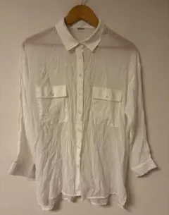 gleam ホワイト シフォンシャツ 長袖のサムネイル