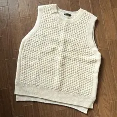 ザンパ　Z of Zampa　organic ニット　ベスト　レディース M 白