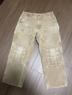 Carhartt ベージュ ダブルニー　34?×30