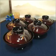 AH14 輪島塗 欅製 吸物椀五客 蓋付椀 木製漆塗 金蒔絵 お椀 ケヤ木 2026年最新】欅 椀の人気アイテム - メルカリ