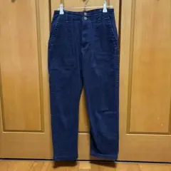 ネイビー ハイウエスト ワークパンツ