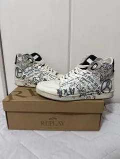 REPLAY ハイカットスニーカー 25.5cm メンズ 白のサムネイル