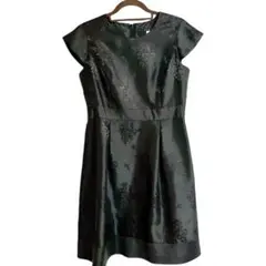 最終値下げ 膝丈 ワンピース フォーマル 花柄 13号 オーガンジー