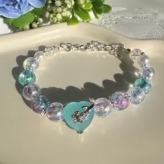 【B-093】海の宝石のような♡ブレスレット 韓国 ビーズブレスレット