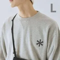 新品）SNOWPEAK / スノーピーク 別注ロゴ プリントスウェットグレーL