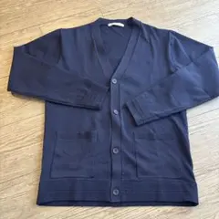 【新品未使用】ikka メンズ カーディガン 紺色 Mサイズ