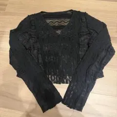 JEANASIS レースカーディガン ブラックのサムネイル