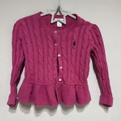 ポロ・ラルフ・ローレン ピンクカーディガン