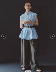 Mila Owen / ミラ オーウェン　フラップデザイン2タックワイドパンツ