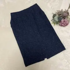 美品　エストネーション⭐️タイトスカート　バックスリット　日本製　毛　絹混　Mのサムネイル
