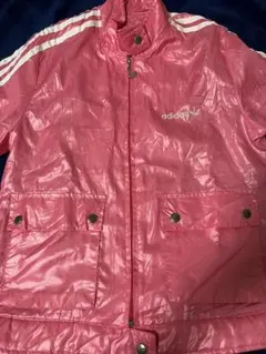 adidas ピンク ナイロンジャケット