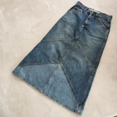 GAPパッチワークPatchedSkirtデニムロングスカートイタリア製サイズ4